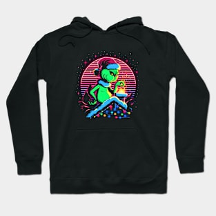 GRINCH SET ON FIRE CHRISTMAS RETRO 80'S VIBE Hoodie